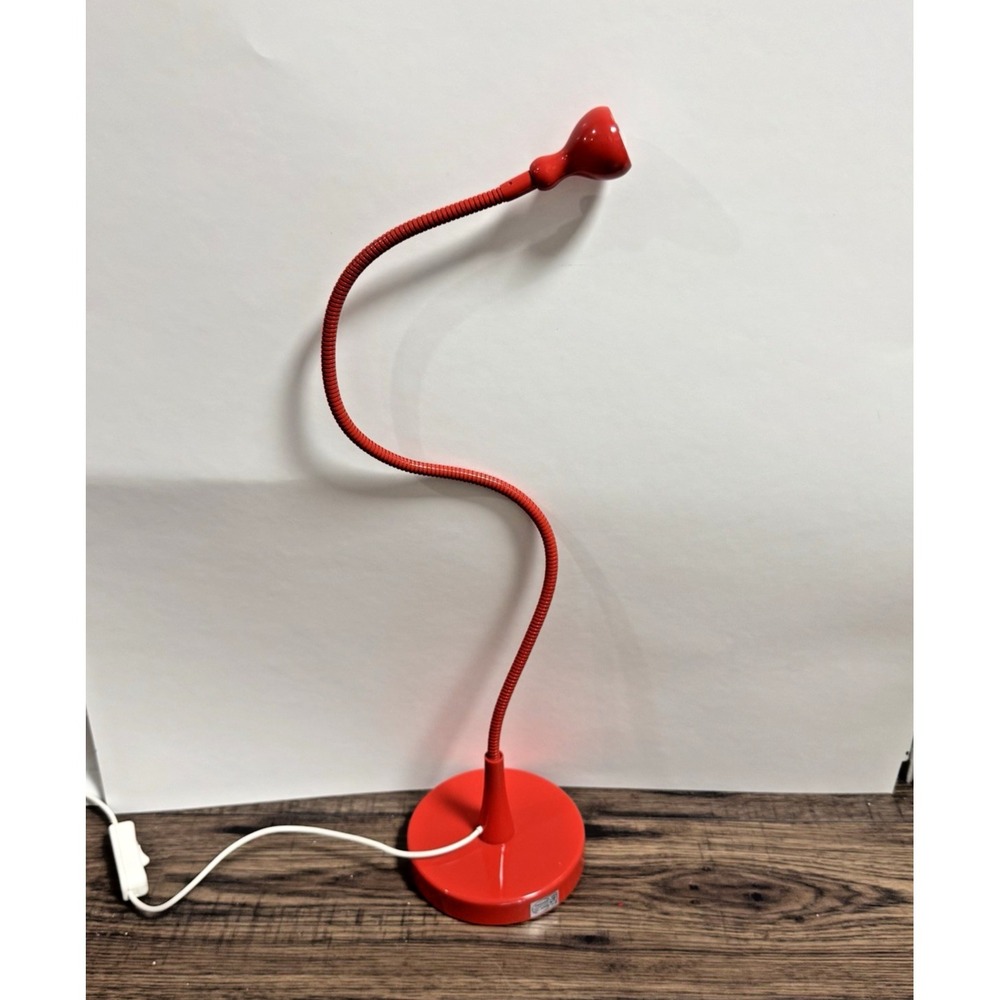 IKEA JANSJO Red Lamp Moveable/Adjustable Desk Lamp Art Deco Tested-Works